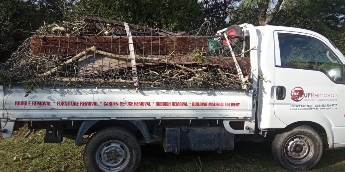 Truck loaded with junk for collection